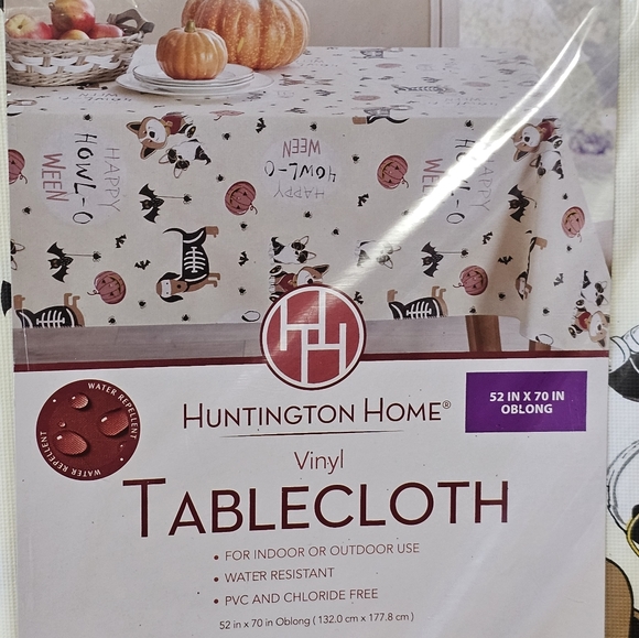Huntington Home Halloween Dogs Vinyl Tablecloth - Picture 2 of 3